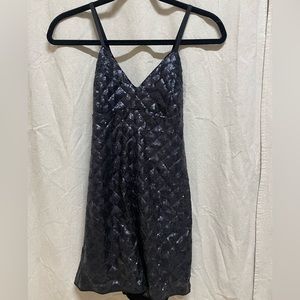 Black sequin romper